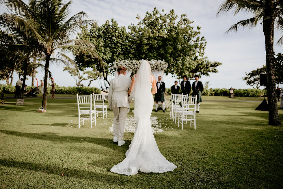 Beach-front wedding ceremony at The Samaya Seminyak, Bali