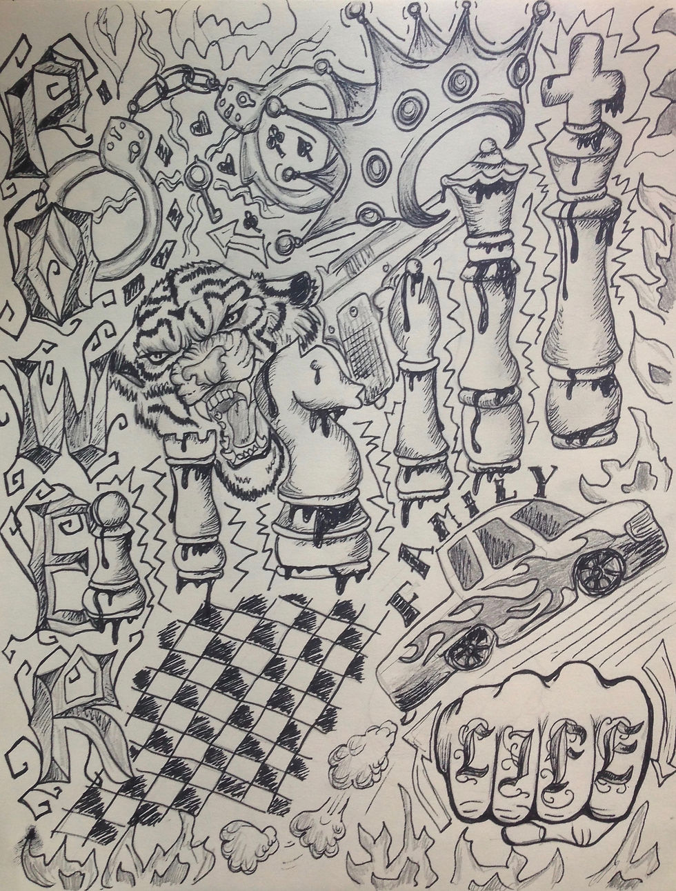 chess prison drawing
