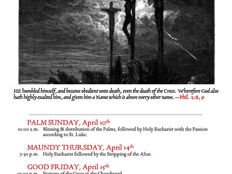 Holy Week at St. Mary's