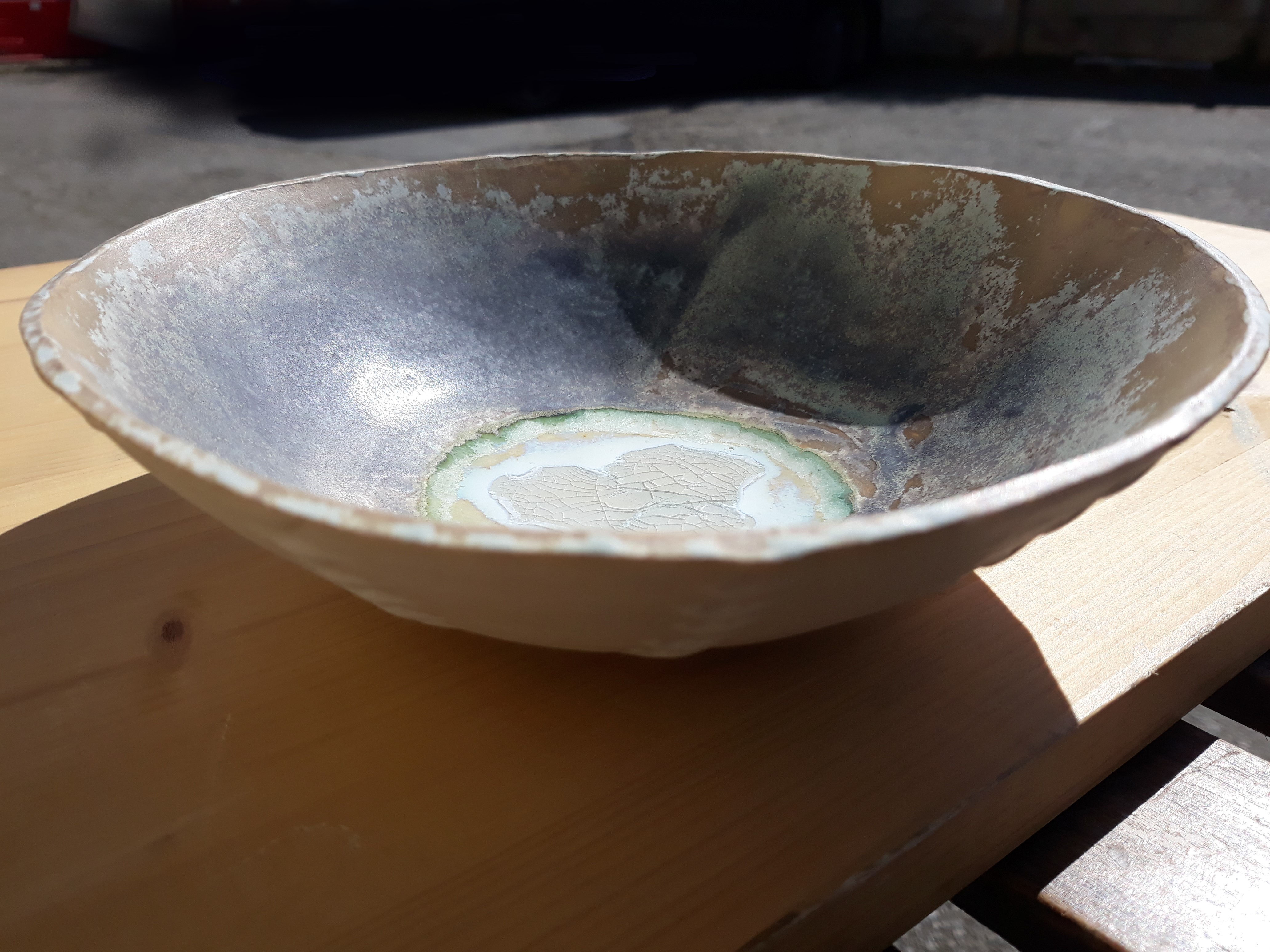 Coupe en grès émaillé