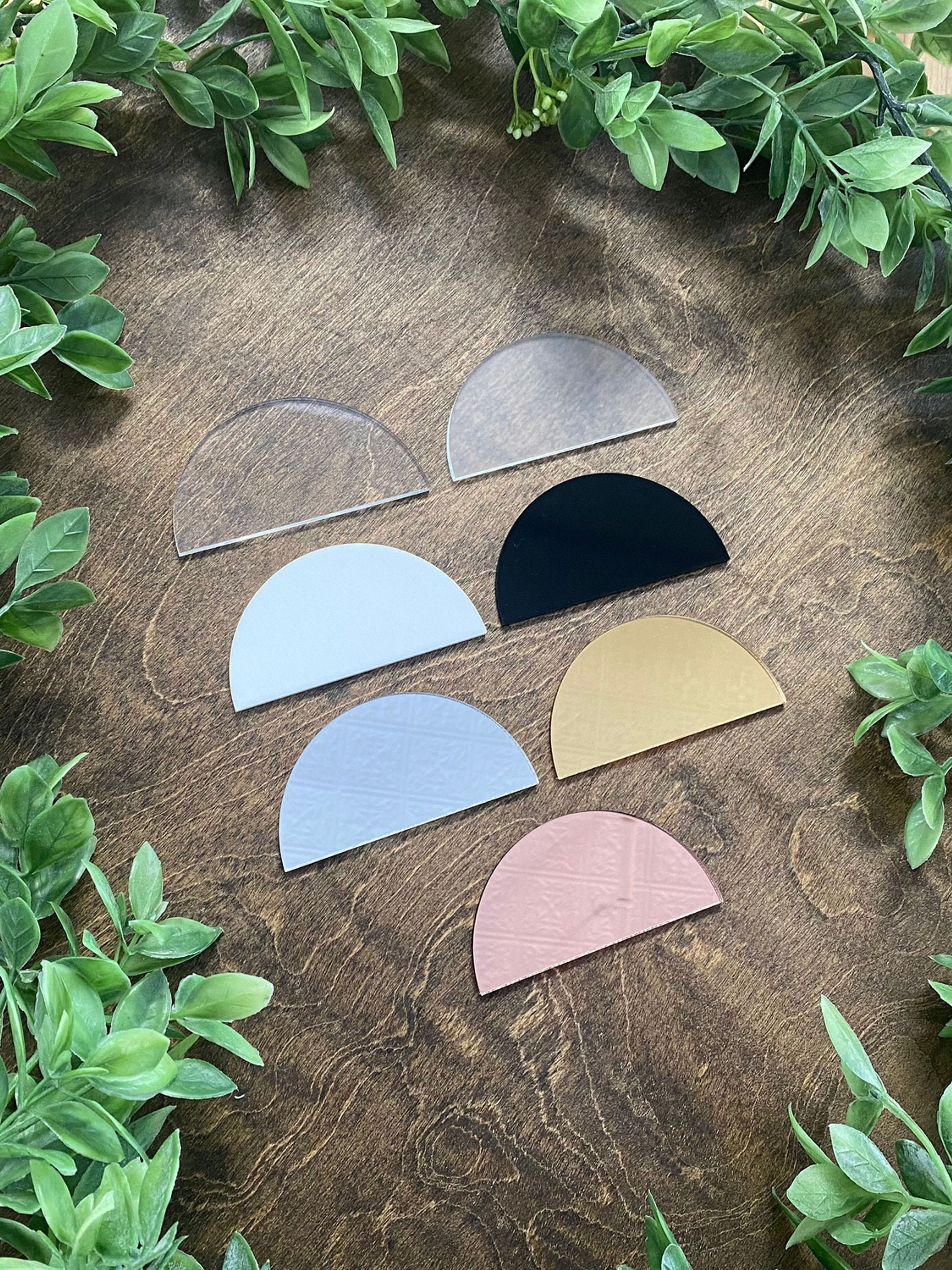 BLANK Half Circle Acrylic Place Card