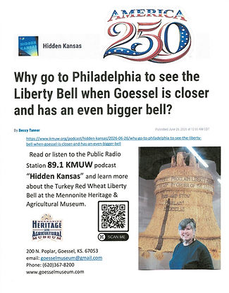 KMUW interview about Wheat Liberty Bell