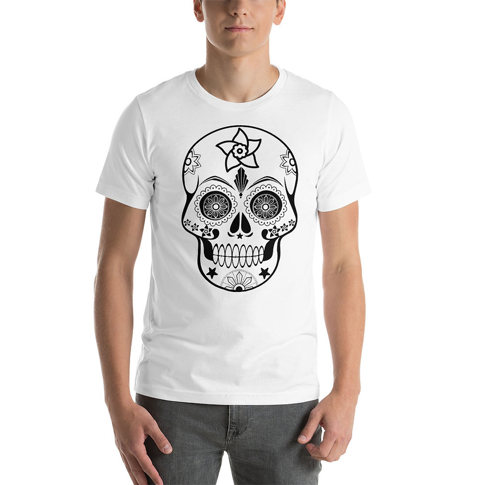 Thumbnail: Unisex Skull with Sampaguita Flowers, Philippine Sun, Stars