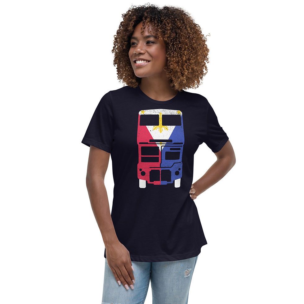 Thumbnail: Womens England Double Decker Bus With Philippine Flag