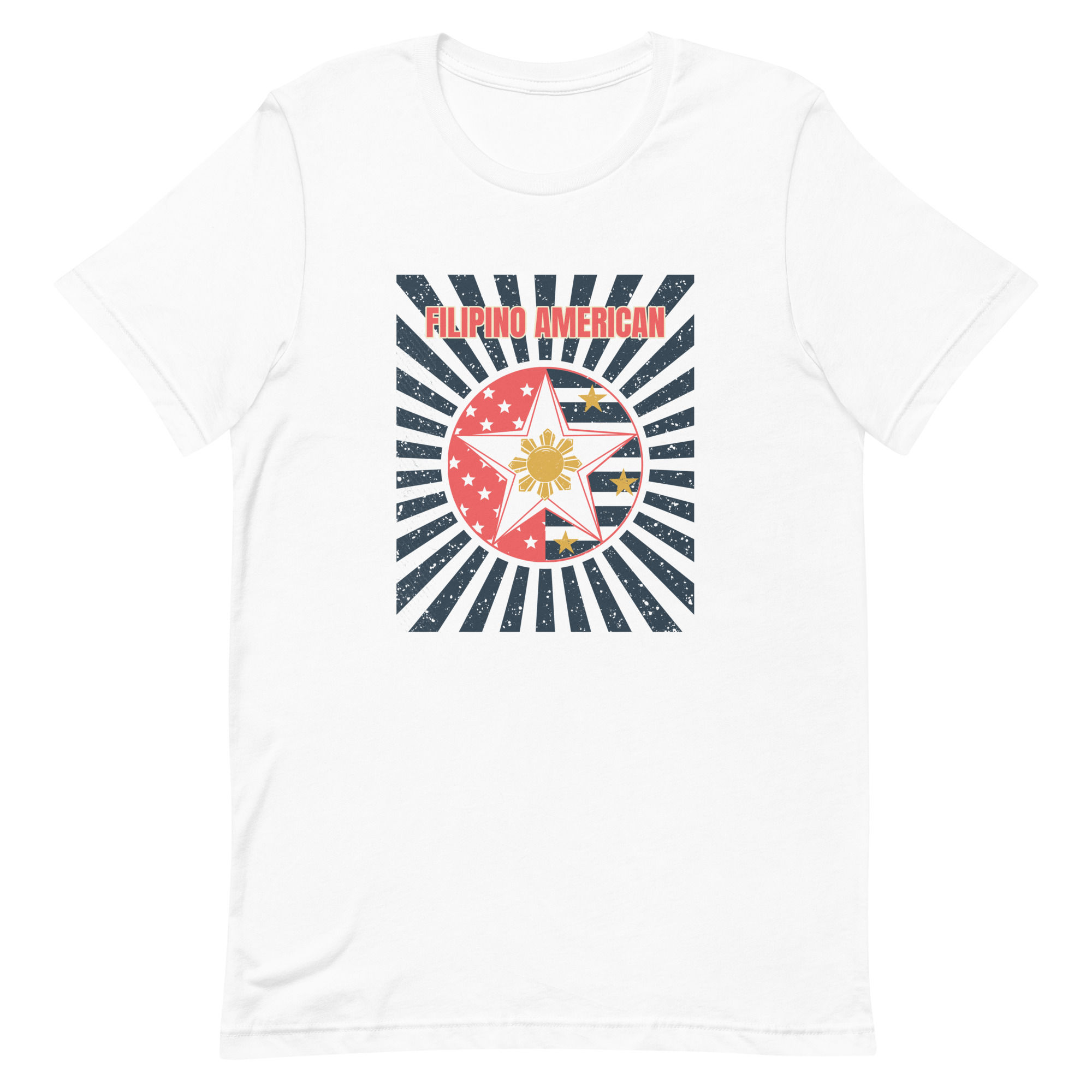 Unisex Filipino American Stars & Stripes With Sun Stars Retro