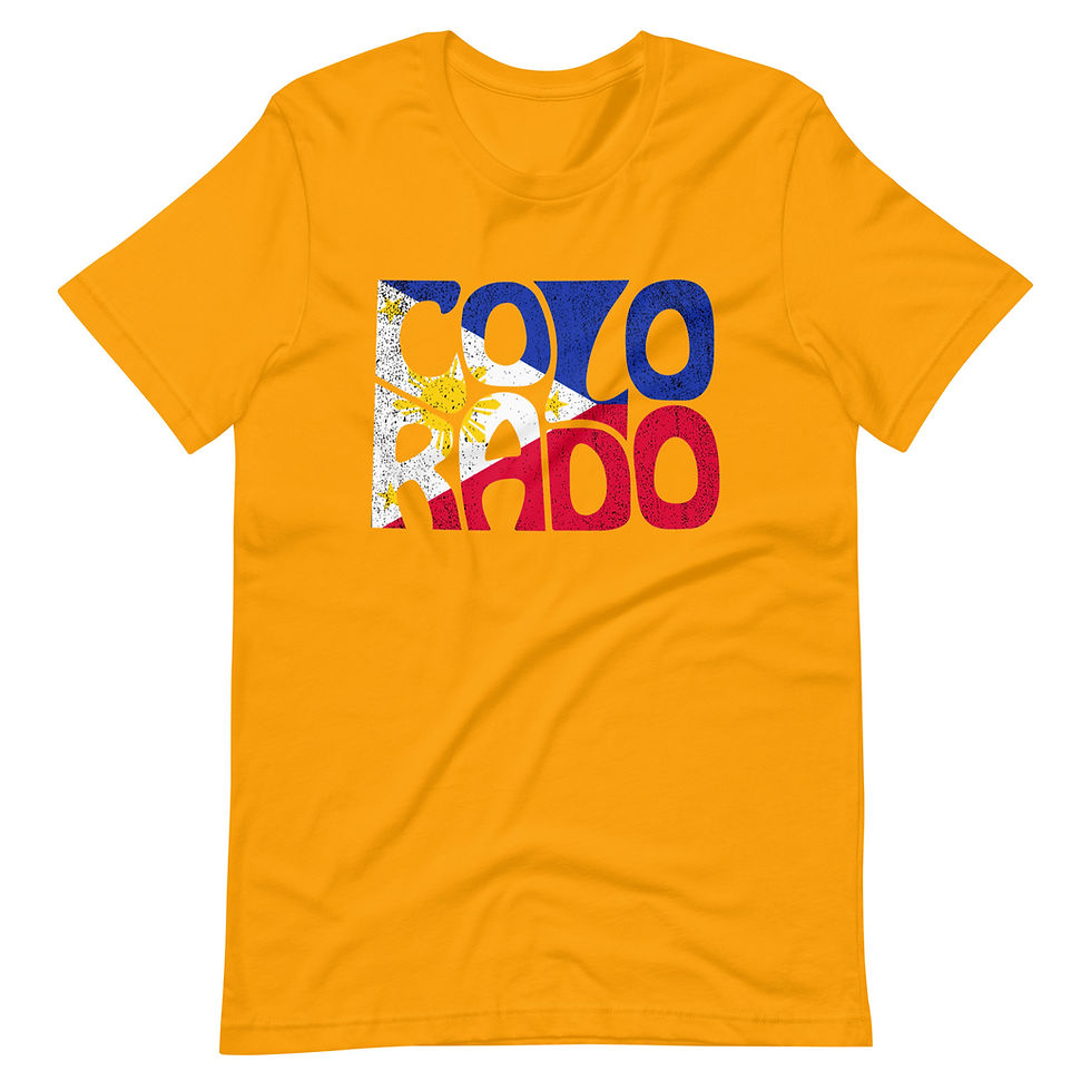 Thumbnail: Unisex Colorado Filipino American Typography With Philippine Flag