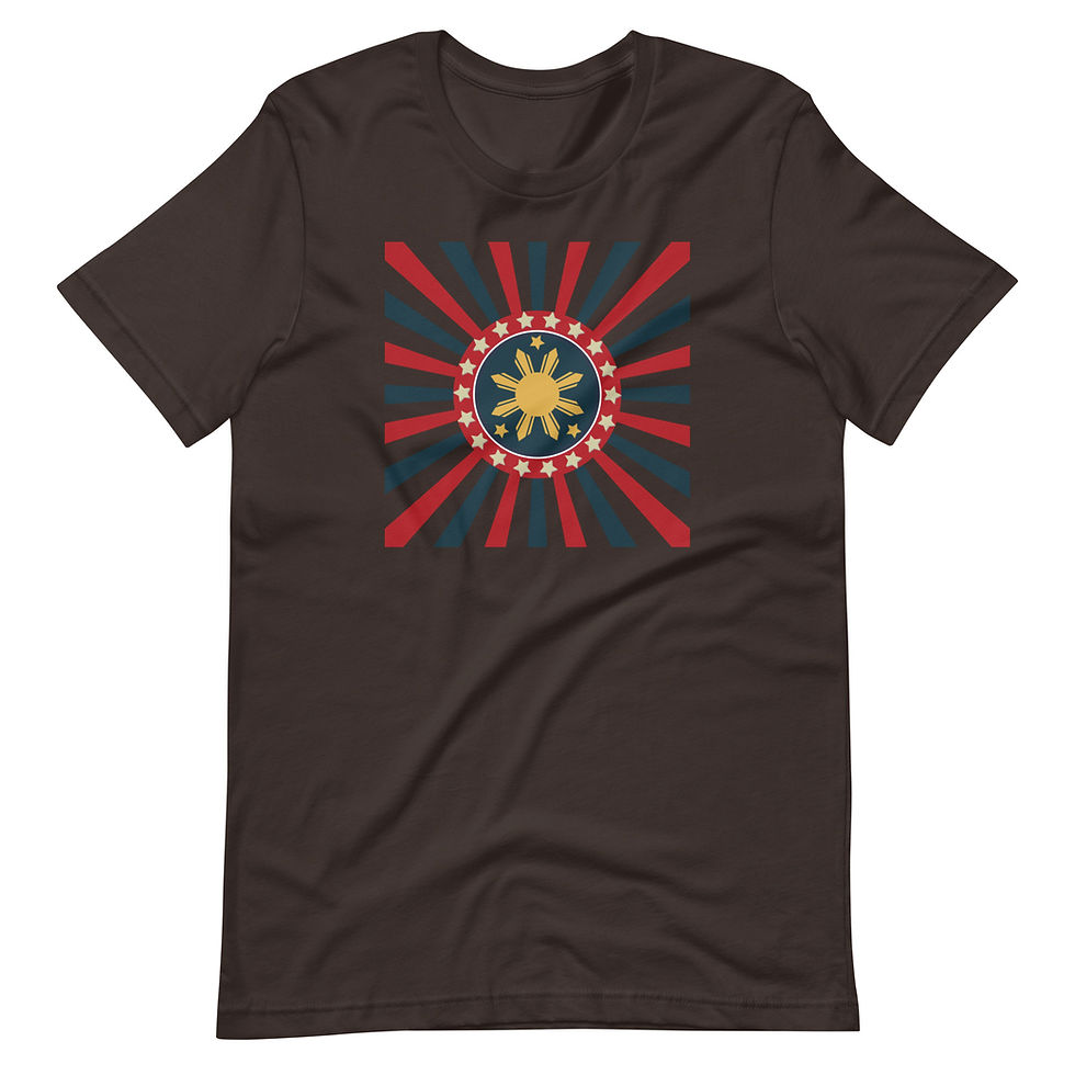Thumbnail: Unisex Philippine And American Flag Fusion Retro