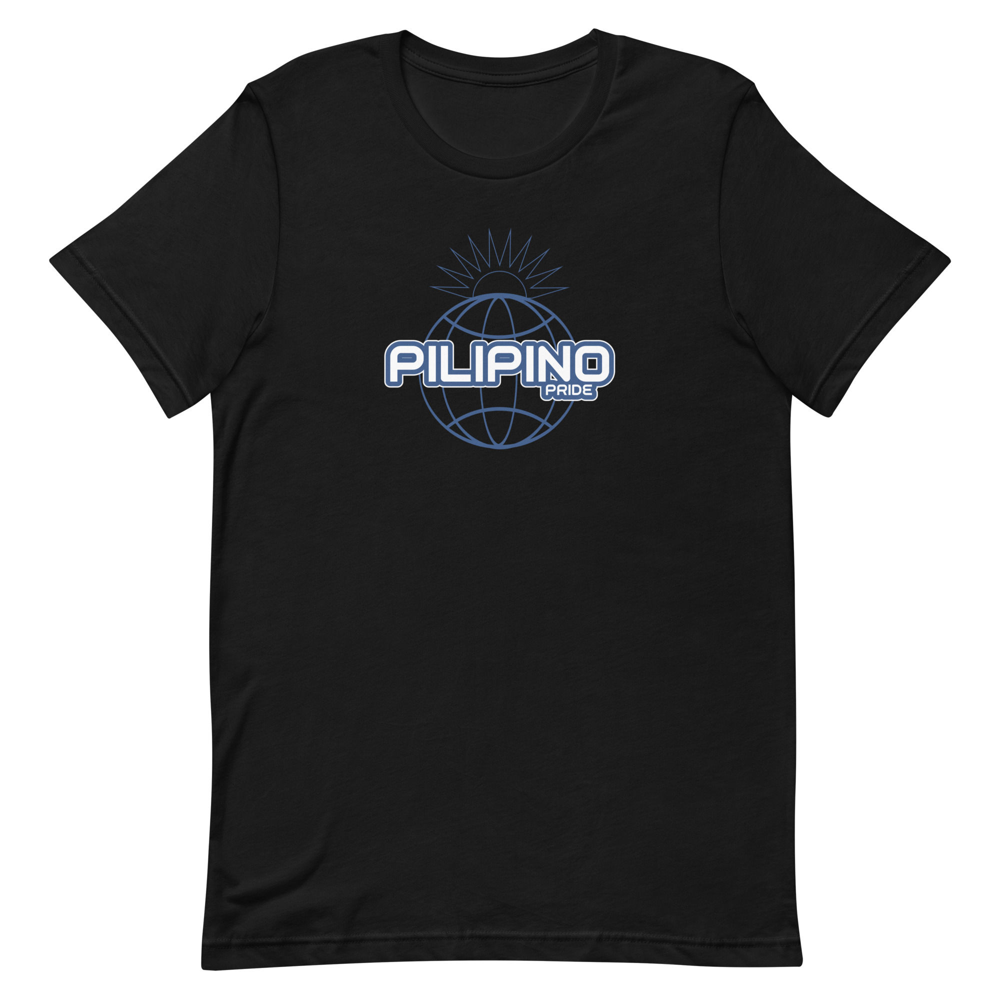 Unisex Pilipino Pride World Sun Line Art Blu