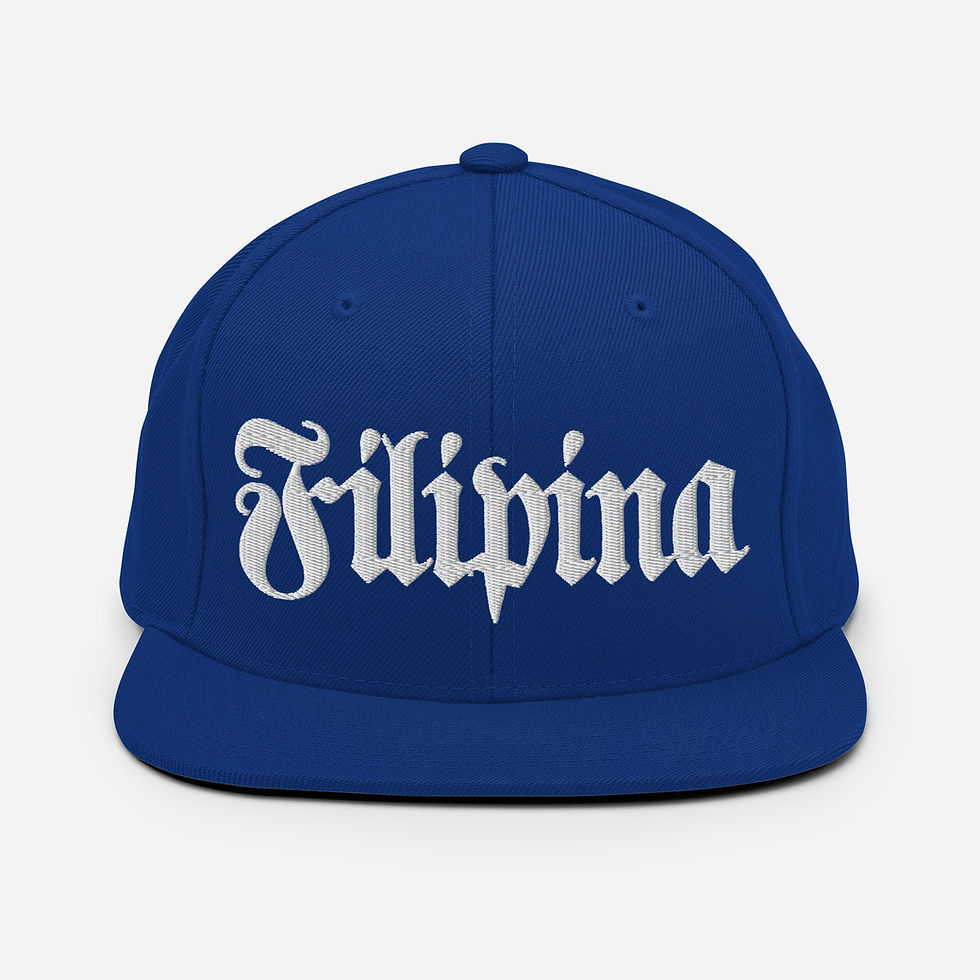 Thumbnail: Filipina Snapback Flat Bill Hat Flat