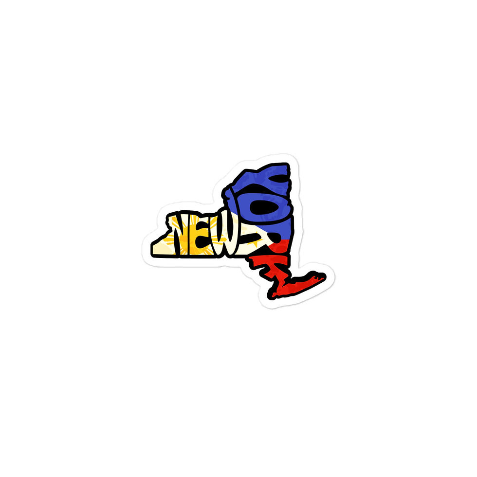 Thumbnail: New York State Name Typography Philippine Flag No Bubble sticker