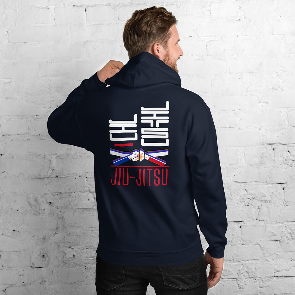 Thumbnail: Brazilian Jiu Jitsu Belt Levels with Philippine Flag Unisex Hoodie