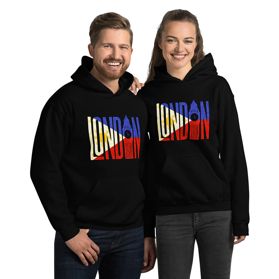 Thumbnail: London Big Ben Philippine Flag Unisex Hoodie
