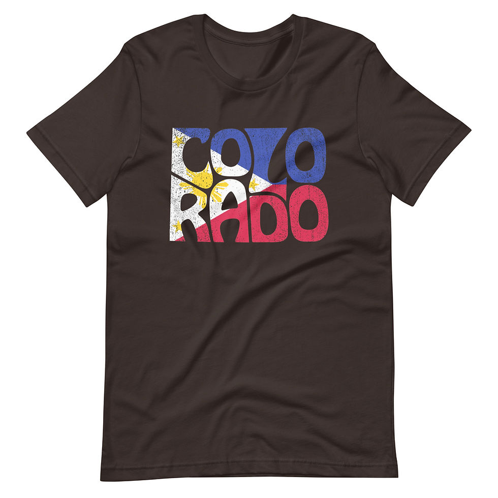 Thumbnail: Unisex Colorado Filipino American Typography With Philippine Flag