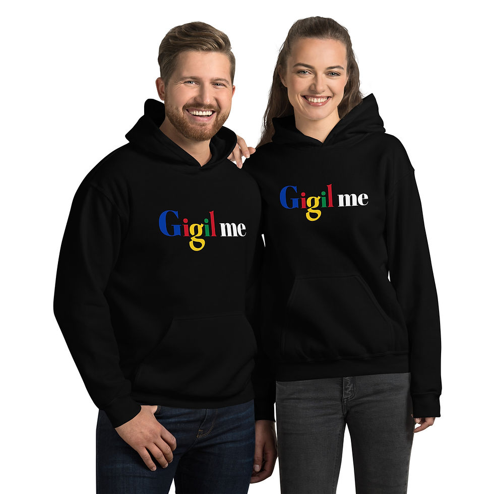Thumbnail: Gigil Me Google Me Typography Unisex Hoodie