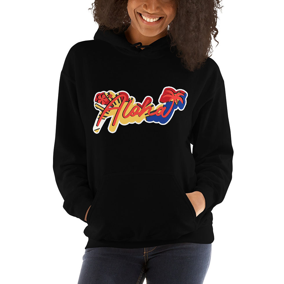 Thumbnail: Aloha With Palm Tree and Philippine Flag Unisex Hoodie