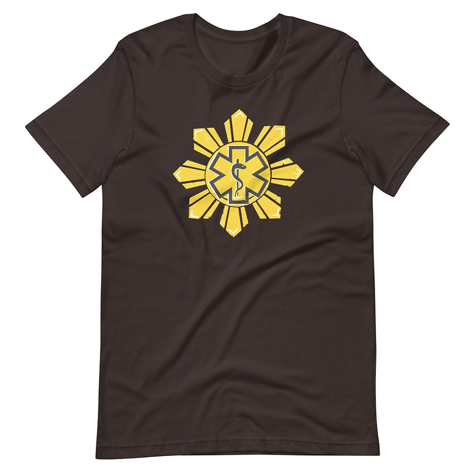 Thumbnail: Unisex Philippine Sun With Medical Star of Life Embedded