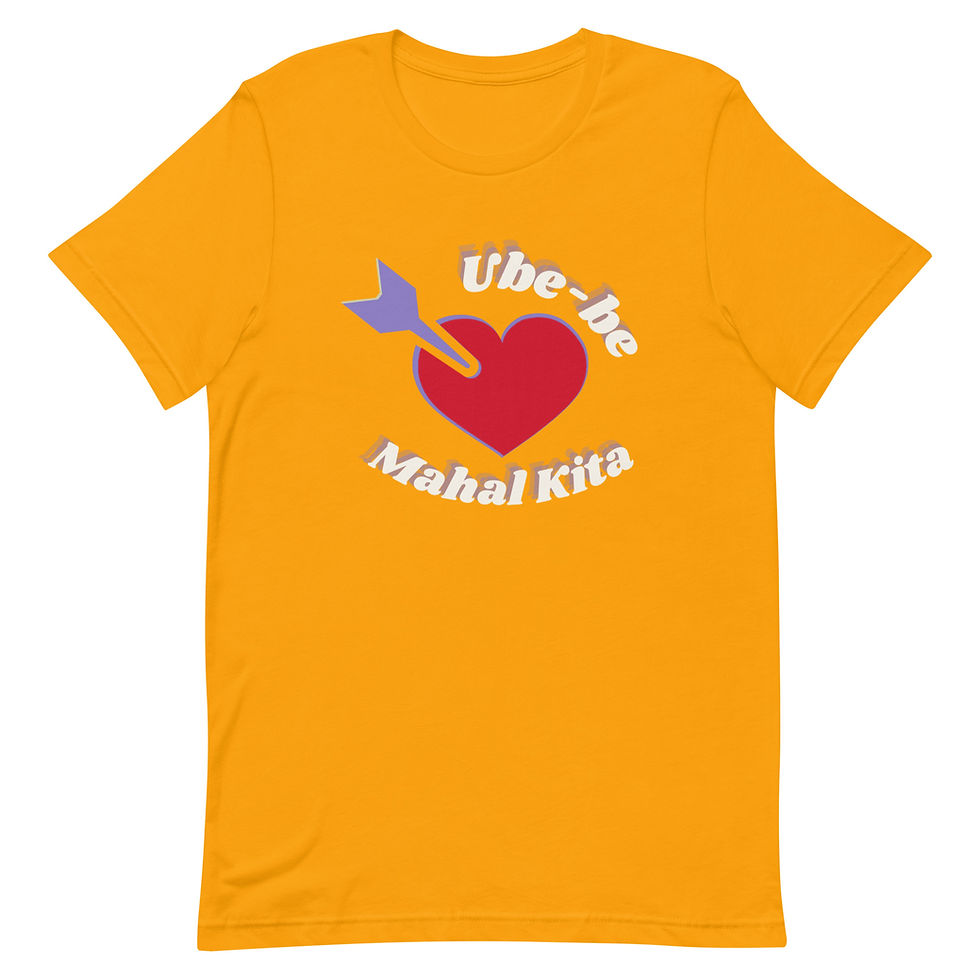 Thumbnail: Unisex Filipino Ube-be Arrow Through Heart Mahal Kita