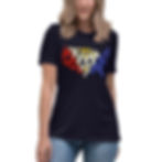 Thumbnail: Womens USofA Country Shape Typography with Philippine Flag Inside
