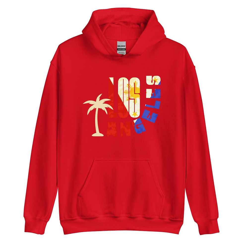 Thumbnail: Los Angeles Philippine Flag Palm Tree Unisex Hoodie