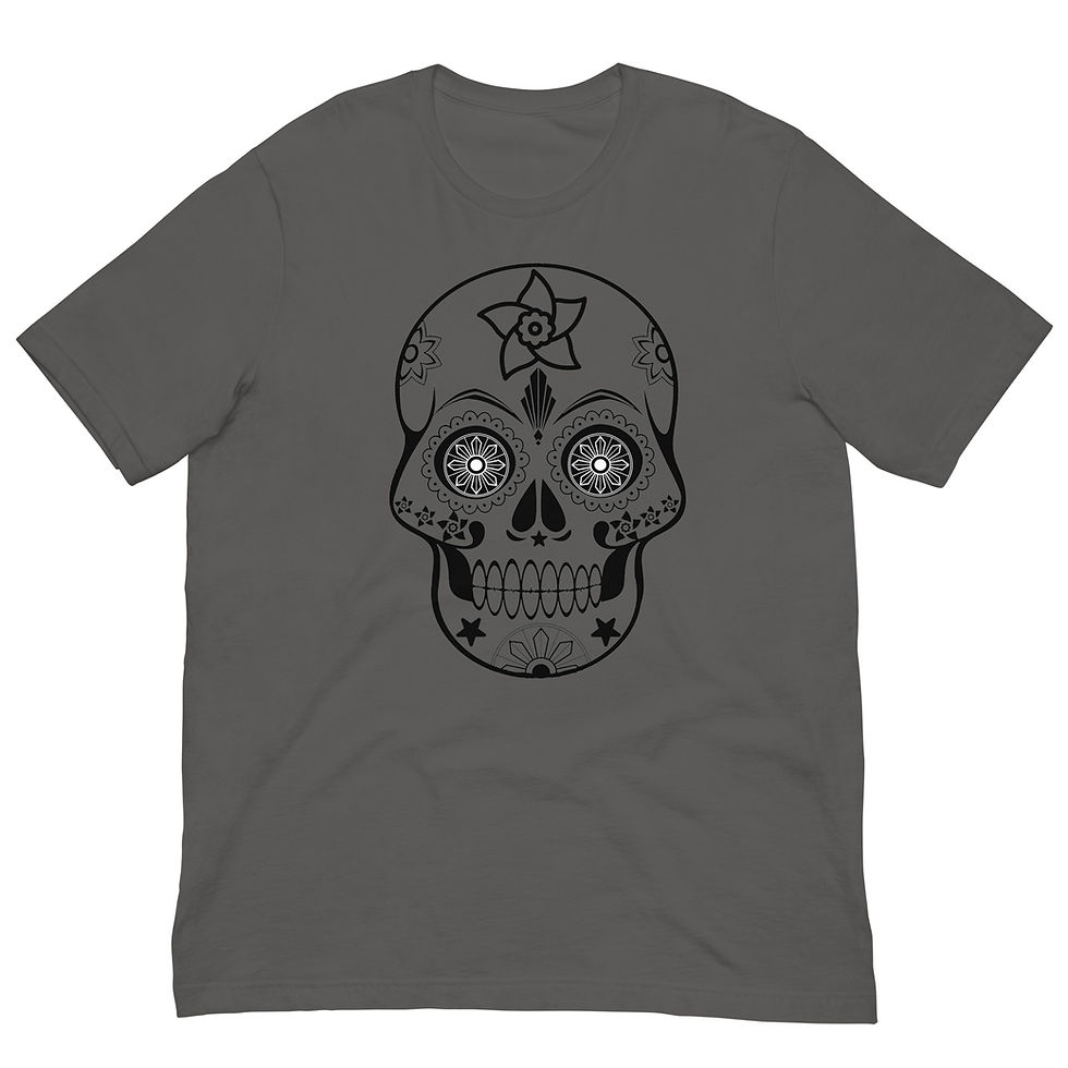 Thumbnail: Unisex Skull with Sampaguita Flowers, Philippine Sun, Stars