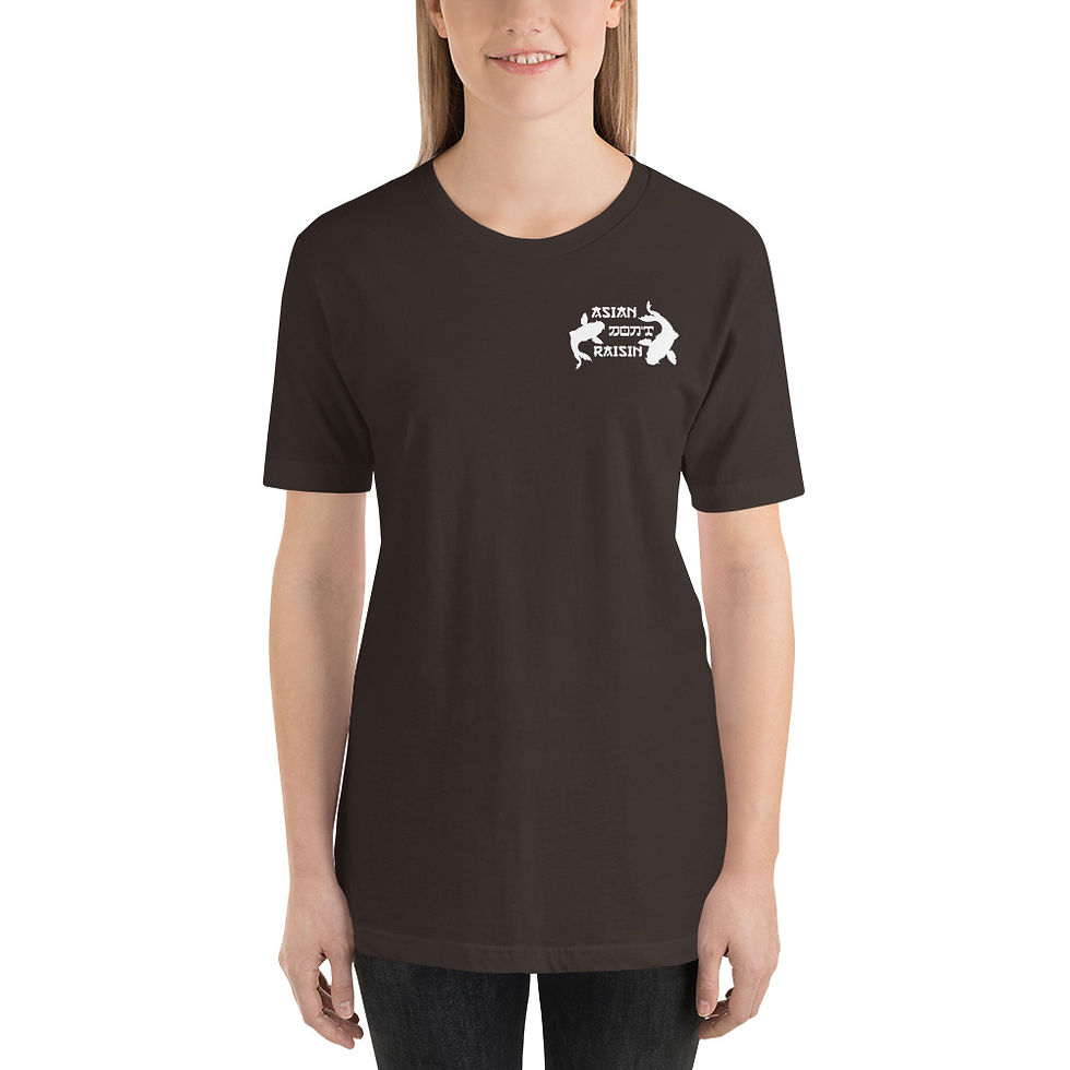 Thumbnail: Unisex Asian Don't Raisin With 2 Koi Fish Wht