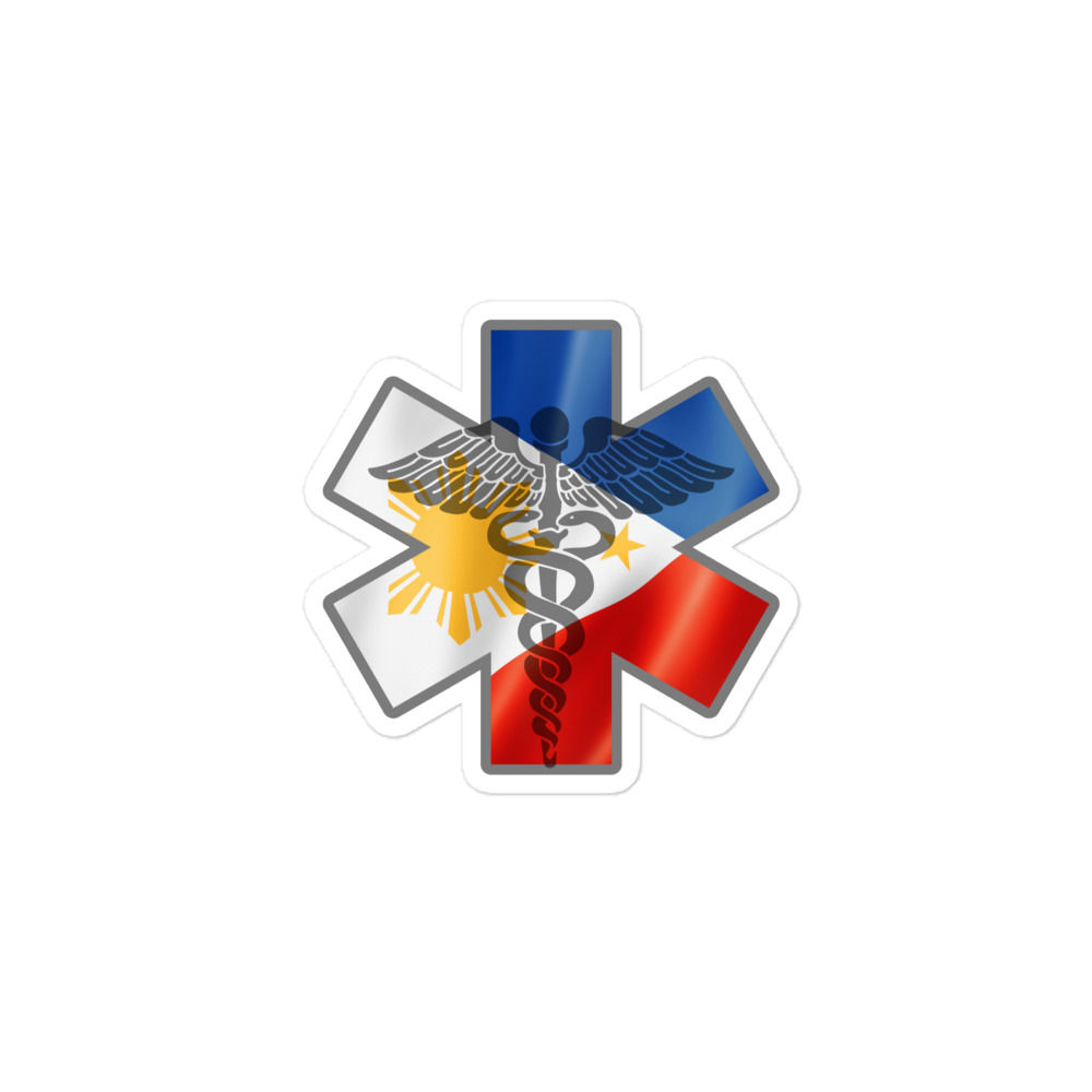 Military Medical Caduceus Symbol Philippine Flag Merge Sticker