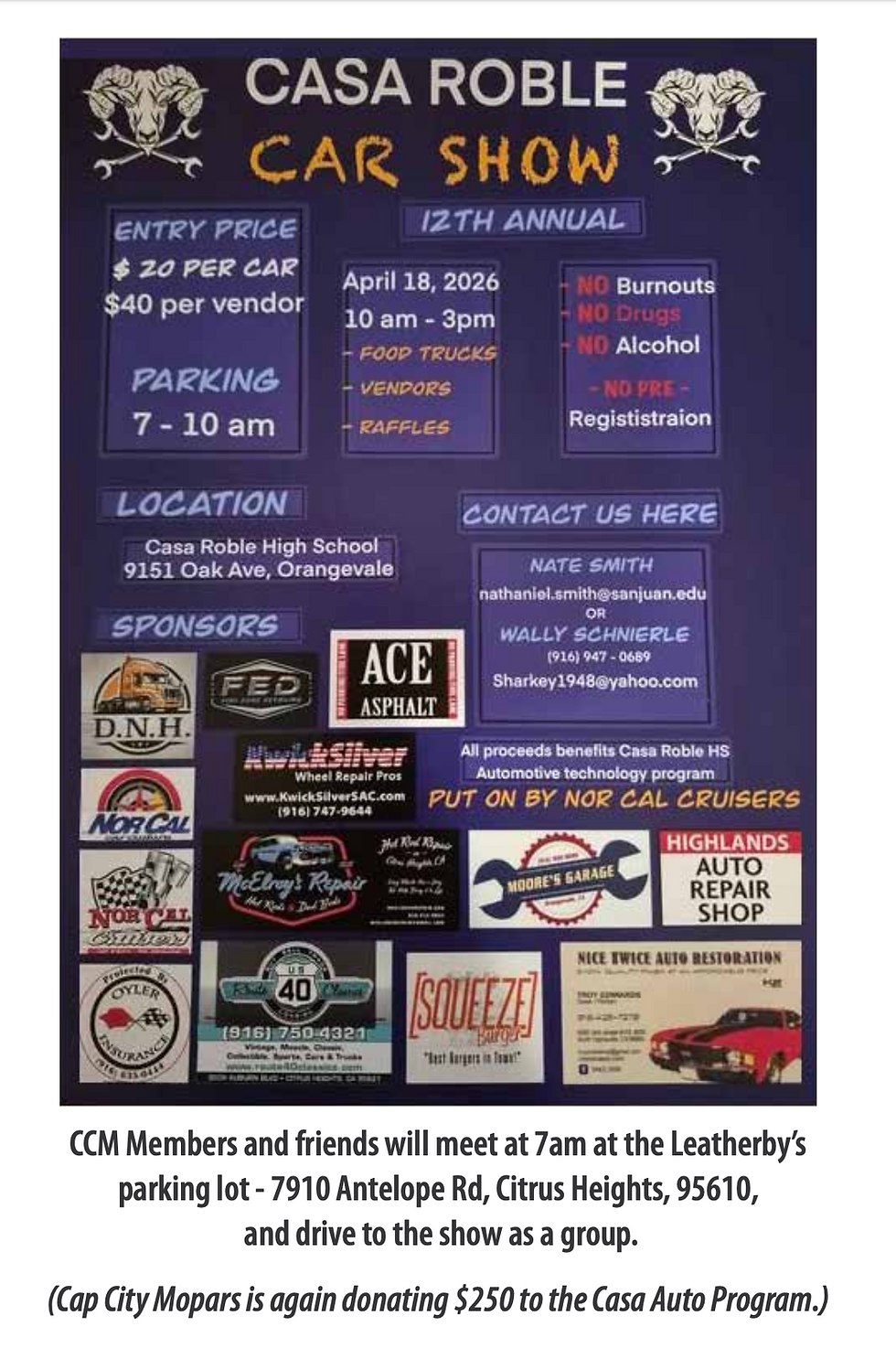 Casa Roble Car Show