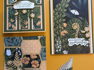 Capture the beauty of the garden at nighttime with the Fern and Flora designer series paper and dies.