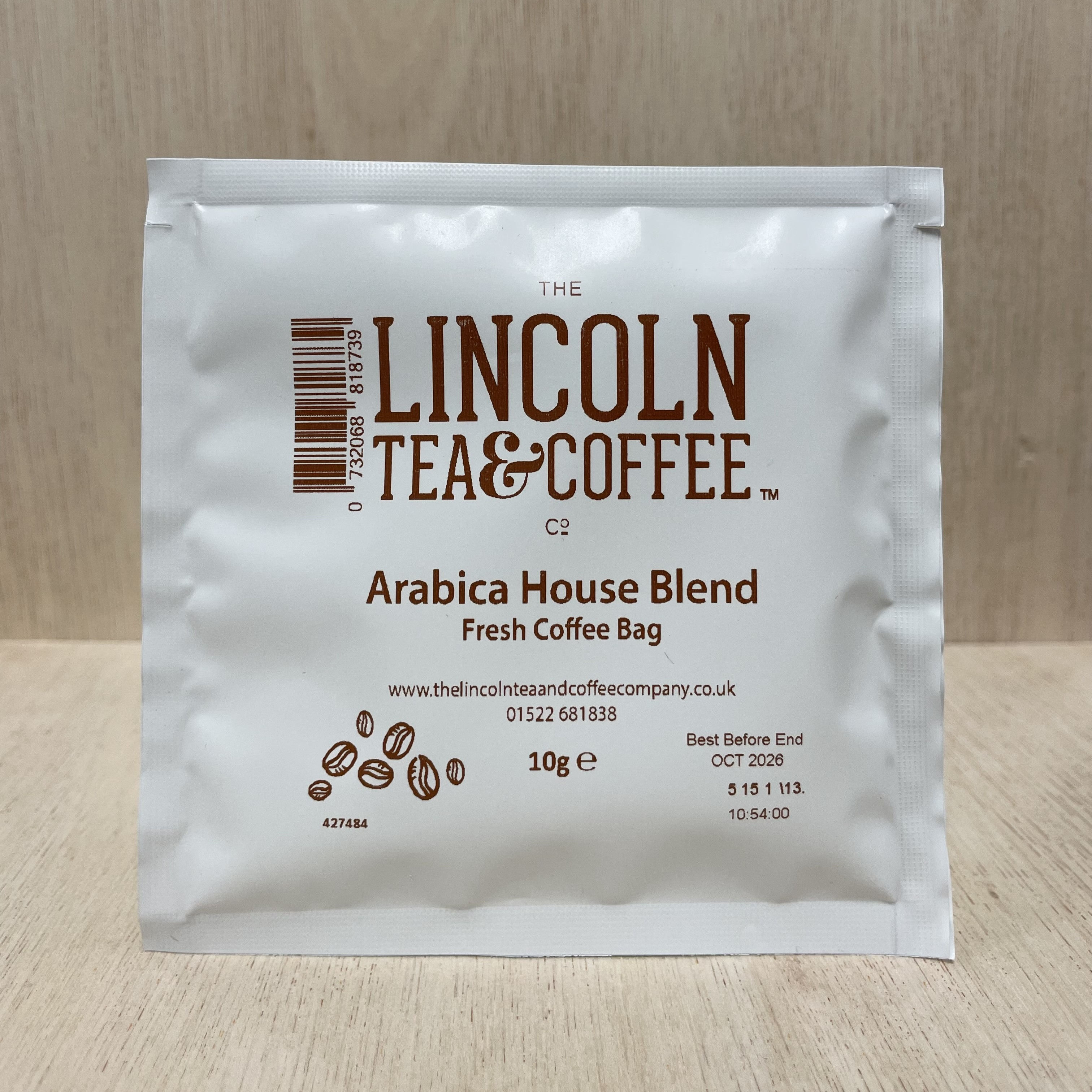 Lincoln Tea & Coffee Arabica House Blend Single Serve Coffee Bag