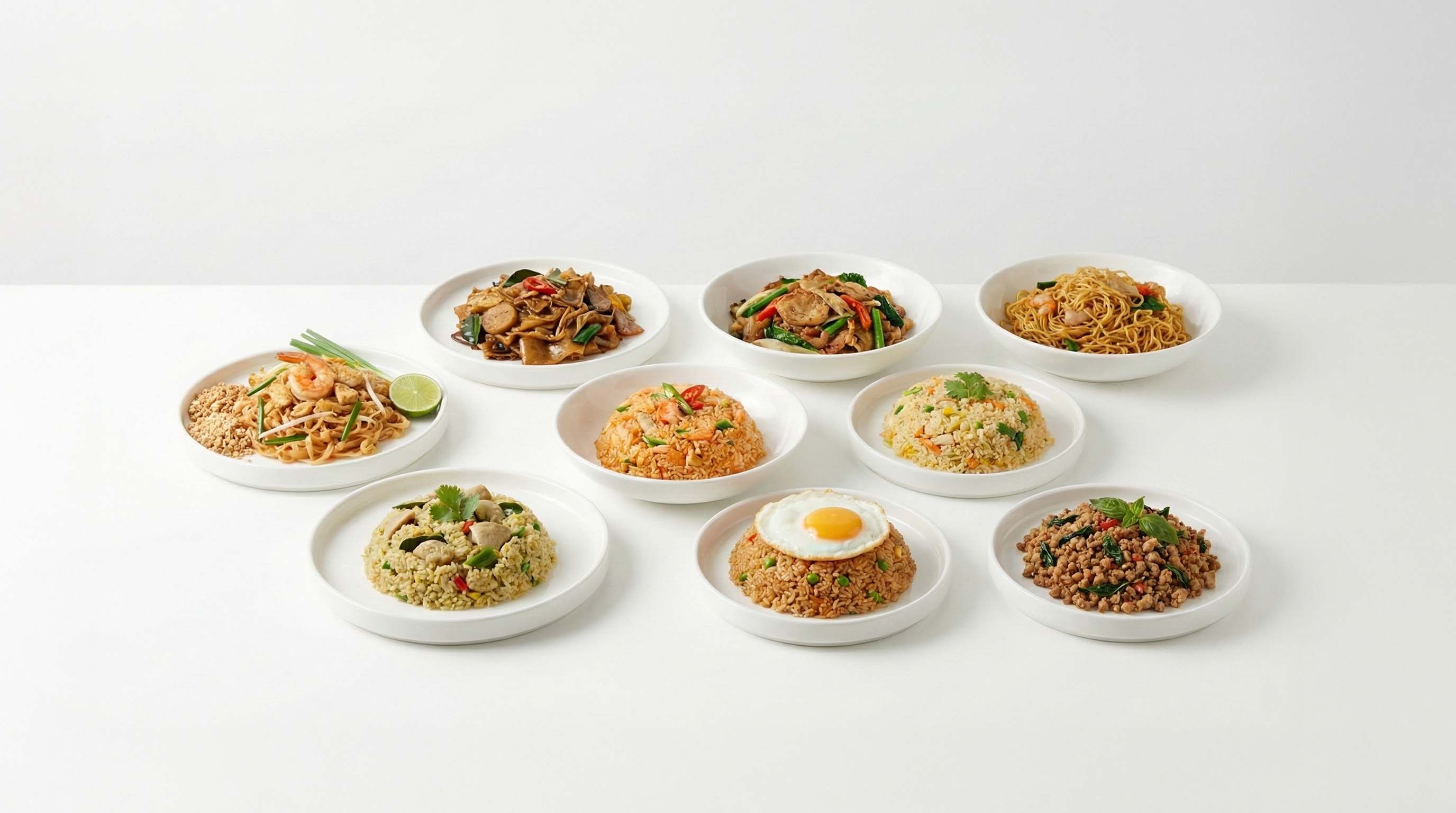 Arranged Food and Objects