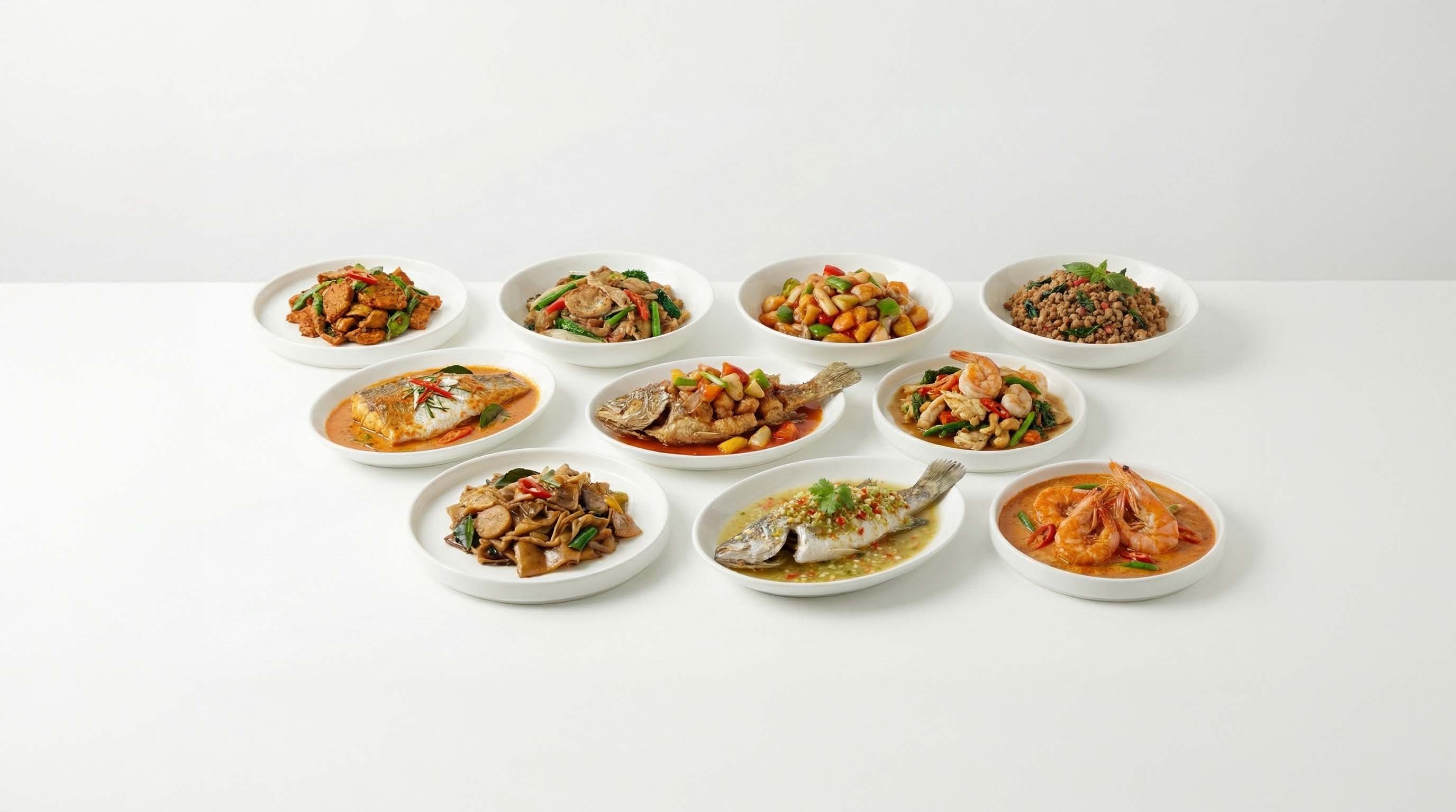 Arranged Food and Objects