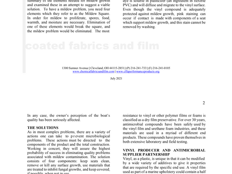 Mold and Mildew - An overview/Marine Upholstery