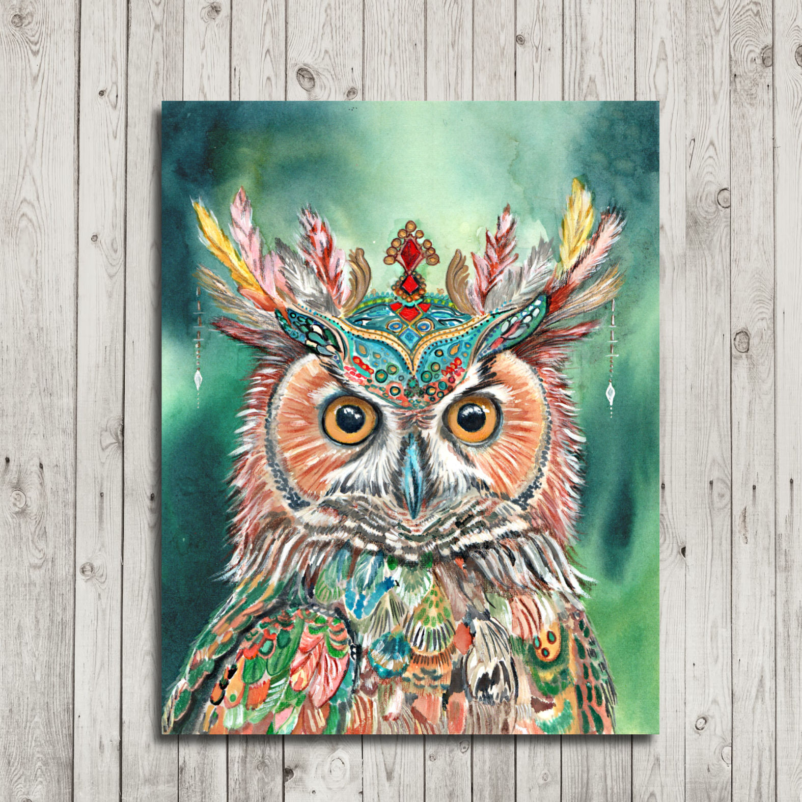 Great Horned Owl Spirit Animal art print