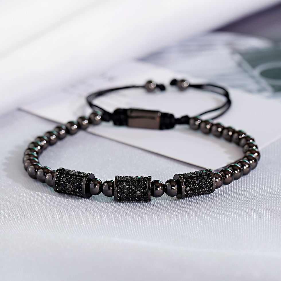 Miniature : Men's Luxury Blue Crown Weaving Bracelet