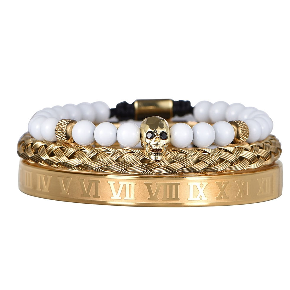 Thumbnail: Men's Luxury Crown Bracelet Set