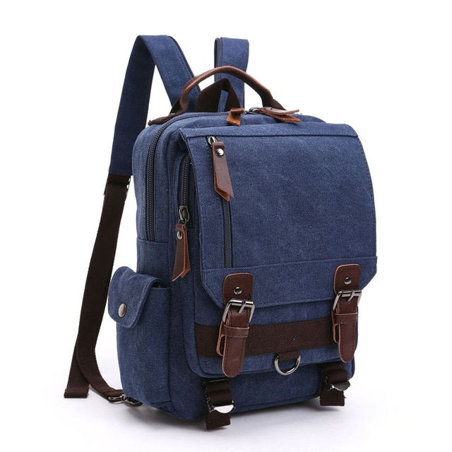 Miniatura: Men's Small Multi-Function Canvas Travel Backpack