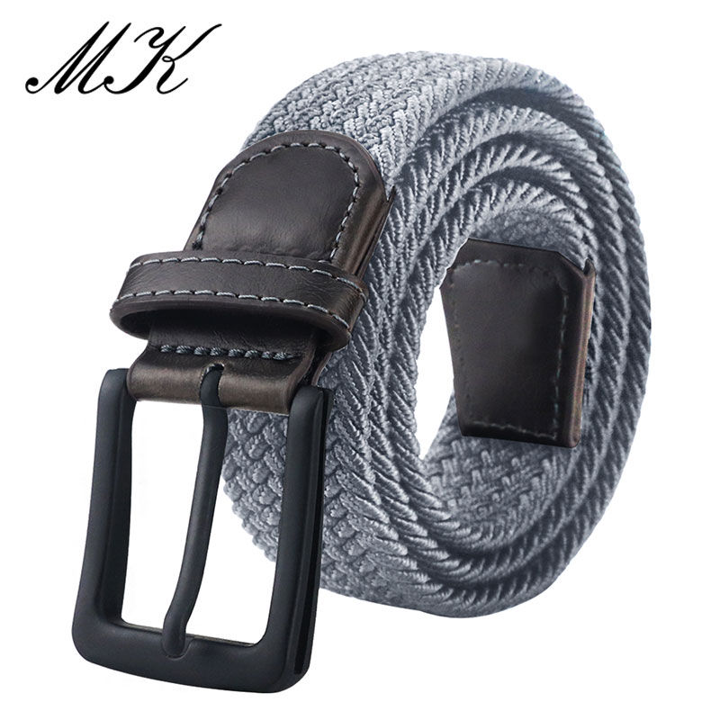 Minijatura: Men's Casual Metal Pin Buckle Canvas Belt