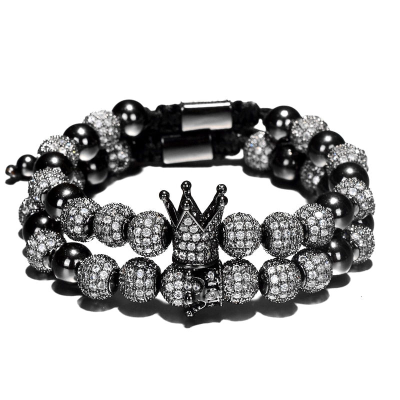 Thumbnail: Men's Luxury Crown Charm Bracelets