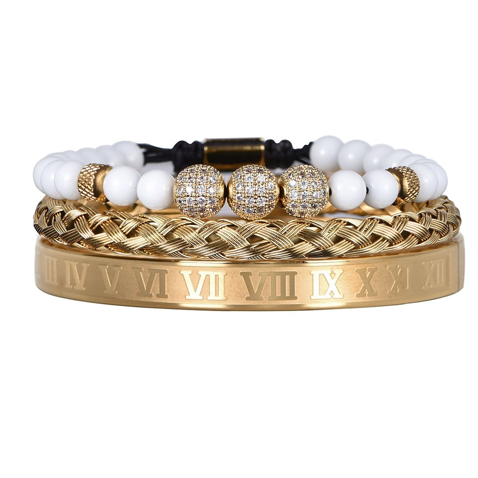 Thumbnail: Men's Luxury Crown Bracelet Set