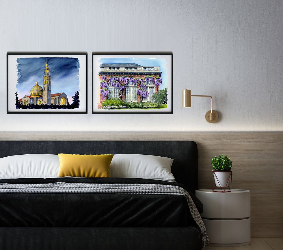 Thumbnail: Dumbarton Oaks Giclee Watercolor Print