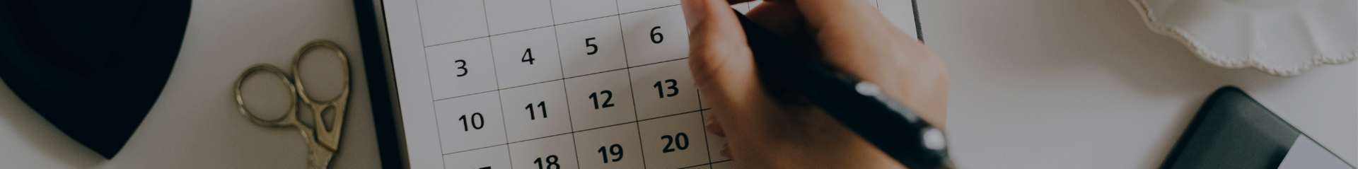 Booking appointment on calendar - schedule menopause support or aesthetic treatment at Empower Menopause & Aesthetics