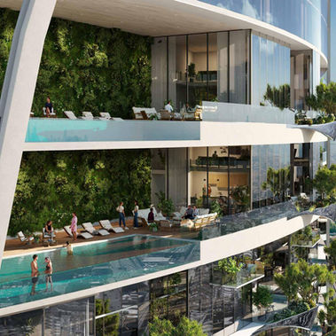 inifnity pool inside apartments in safa one apartments for sale in al safa