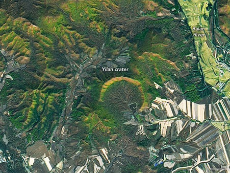 Young Impact Crater Uncovered in Yilan, China