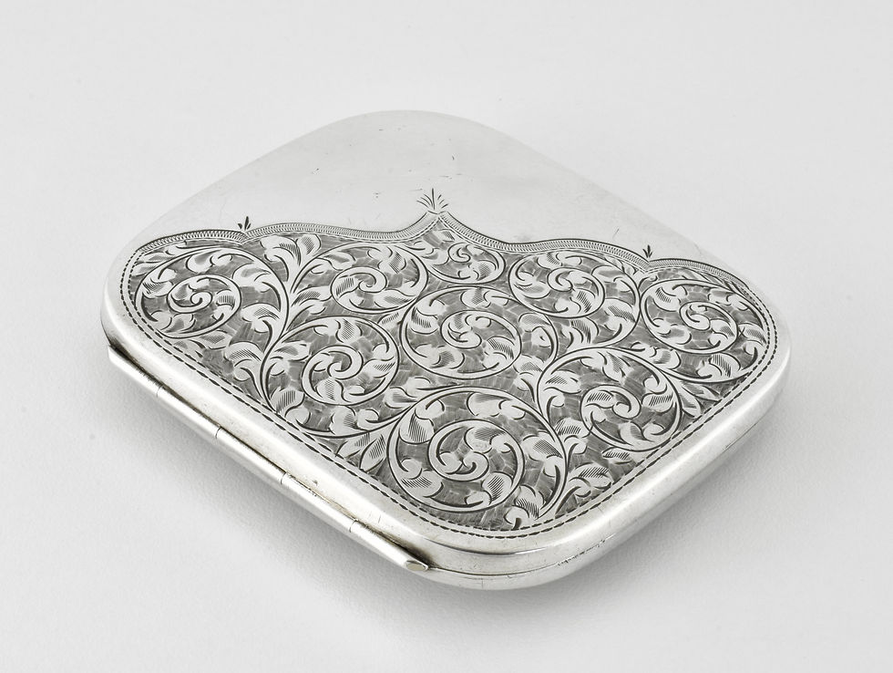 Thumbnail: Antique English Solid Silver Cigarette Case