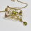 Thumbnail: Antique Edwardian 15ct Gold Peridot Pendant/Brooch & Original 9ct Gold Chain