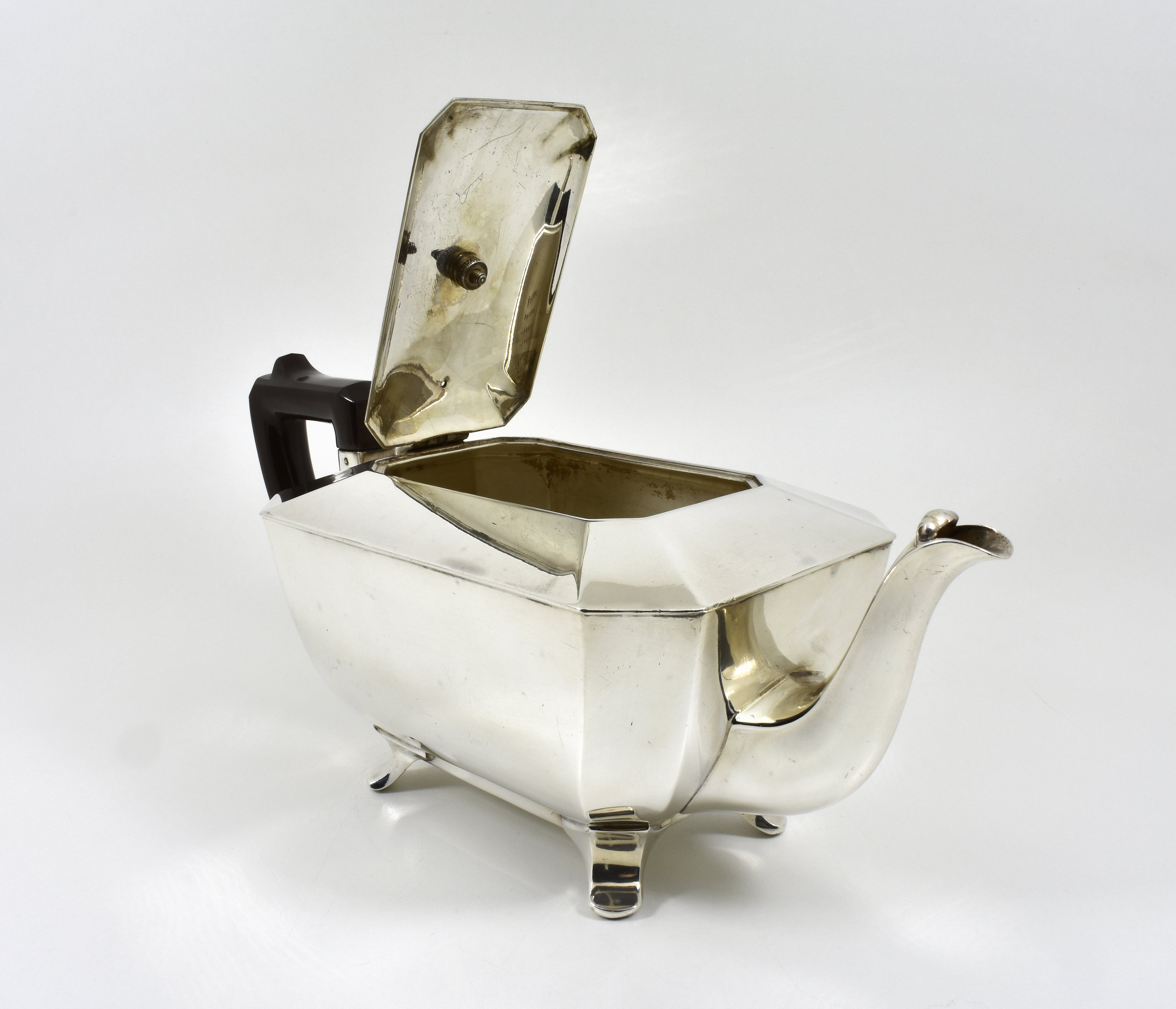 Antique Art Deco Silver Plated Teapot (James Dixon & Sons c1930