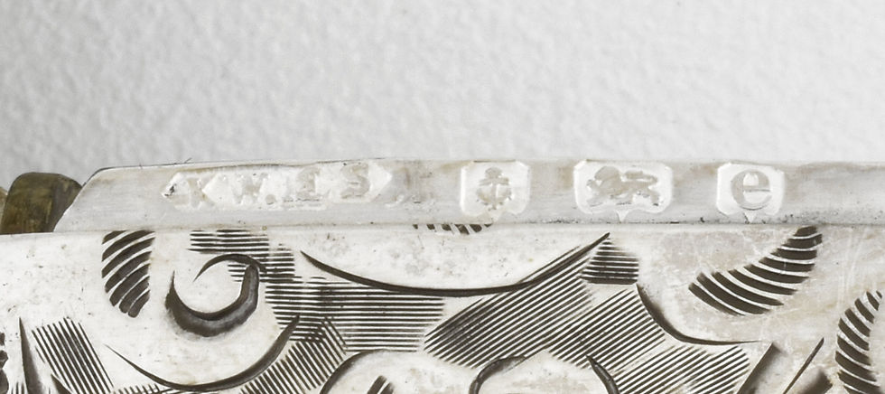 Thumbnail: Antique English Edwardian Solid Silver Vesta Case, Birmingham, 1904