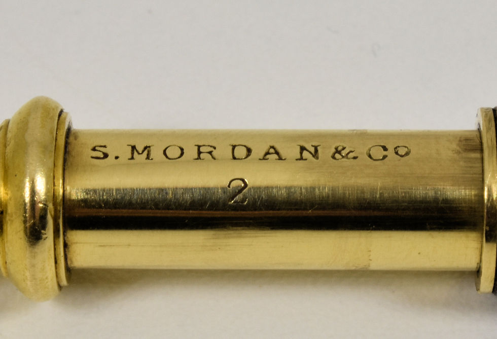 Thumbnail: Antique Sampson Mordan 10ct Gold & Enamel Magic Propelling Pencil, c1880