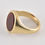Thumbnail: Vintage 9ct Gold Brown Carnelian Ring, (Birmingham,1990)