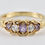 Thumbnail: Vintage 9ct Gold Amethyst & Goshenite Ring